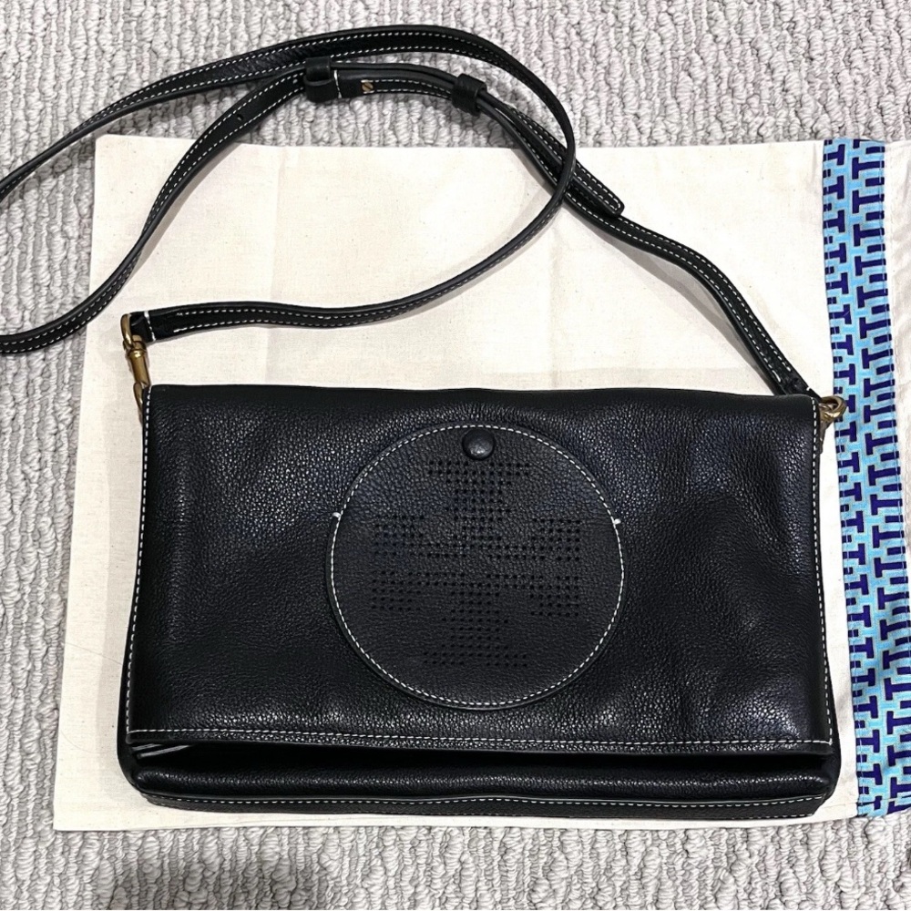 Tory Burch Black Crossbody clutch leather